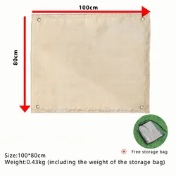 Outdoor Fireproof Insulation Mat - Flame Retardant High-Temperature Fiberglass Blanket (100x80cm)
