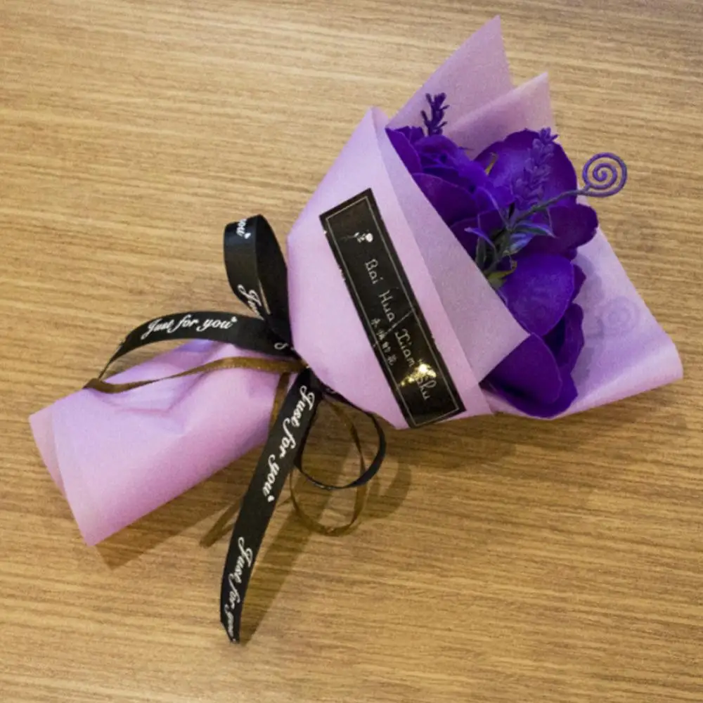 3 رؤساء باقة الورد الاصطناعي الصغيرة اليد عقد الصا...