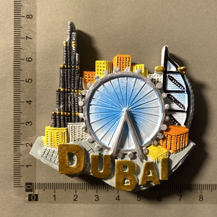 Calamita Da Frigorifero 3D Burj Khalifa Dubai, Souvenir Di Viaggio, Resina 9,5 Cm