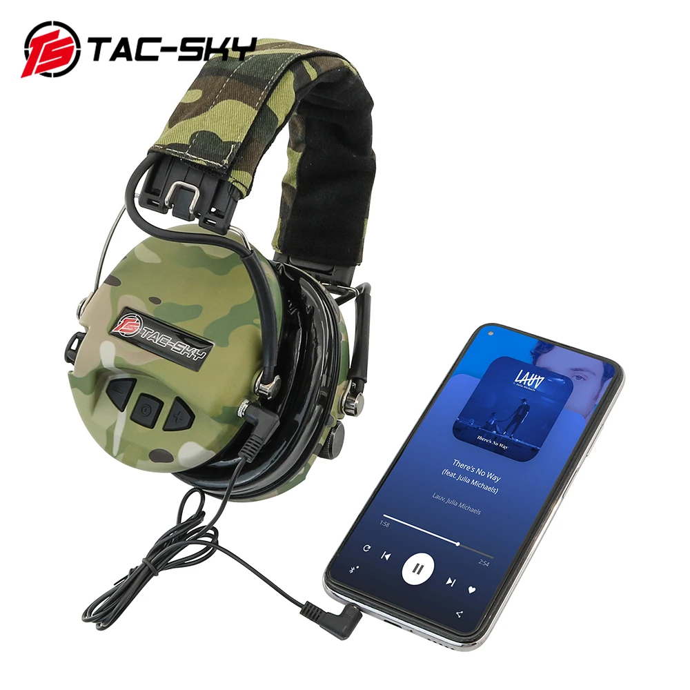 TS TAC-SKY 전술 헤드셋 SORDINIPSC Airsoft 슈팅 헤드폰 전자 청력 보호 슈팅 사냥 귀마개 MC