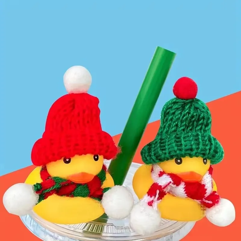 Mini Knitted Christmas Hat Multiple Styles For Mini Toy Dolls Wear DIY Decorative Christmas Hat 5pcs/set
