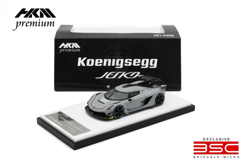 

HKM x BSC 1:64 Koenigsegg Jesko Attack Light Grey Diecast Model Car