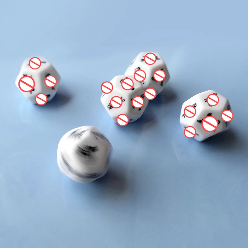 

6/12 Sides Fun Acrylic Dice Set Russian Dice Cube Accessoires Novelty Party Gifts Couple Humorous Game Toys Funny Dice Set