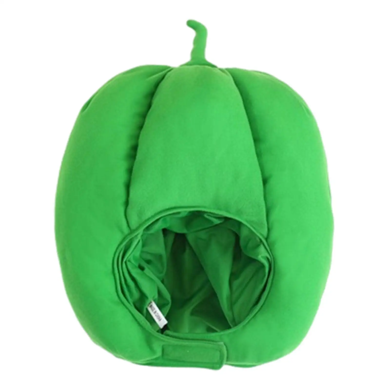 Plush Hat Halloween Cap Warm Cozy Green Pepper Design Winter Headwear Holiday