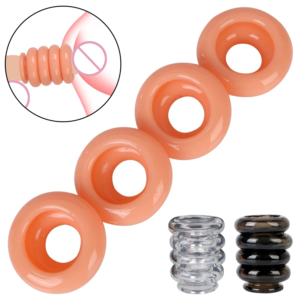 Diy Rings Penis Enlargement For Men Cock Extender Glans Testis Lock Delay Ejaculation Medical Exerciser Sex Toys Couple Adult 18 - Pumps and Enlargers 