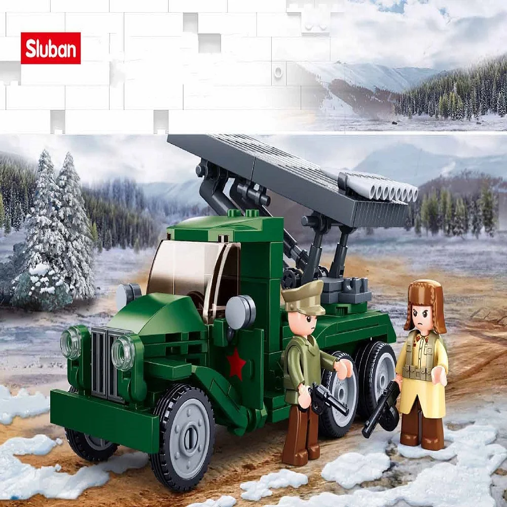 

Sluban Building Block Toys World War 2 B0975 201PCS Bricks Army Rocket Gun Military Combo Set Compatbile With Lead