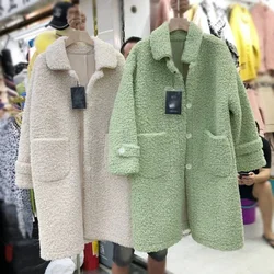 Women Coat Fur Coat Imitation Lamb Down Jacket Winter 2022 Women's Winter Fur Coat Woman Made Fur Oversized Fluffy