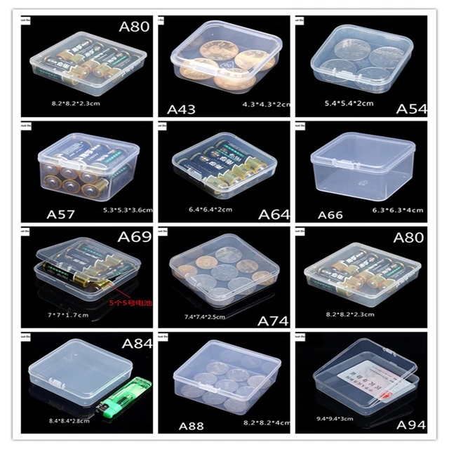 Small Storage Box Transparent Square Plastic Box For Earring Rings