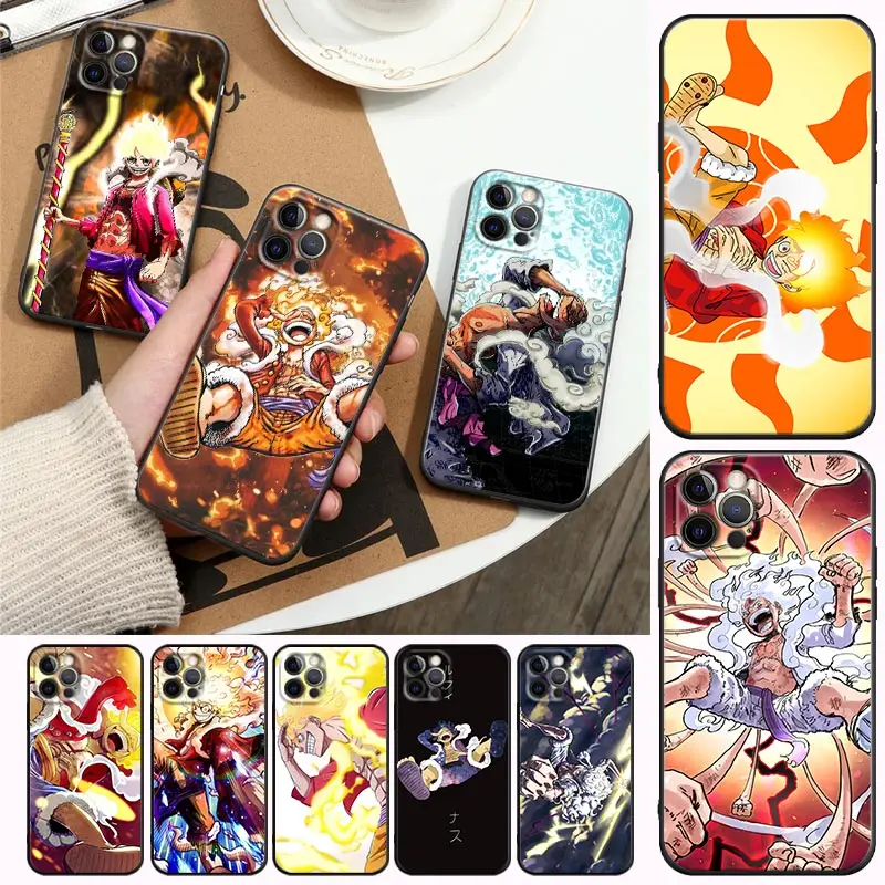 Helios Luffy Gear 5 One Piece Phone Case for Apple iPhone 11 12 13 7 8 SE XR XS Max 5 5s 6 6s Pro Plus Soft Silicone Case Cover best iphone 13 pro max case