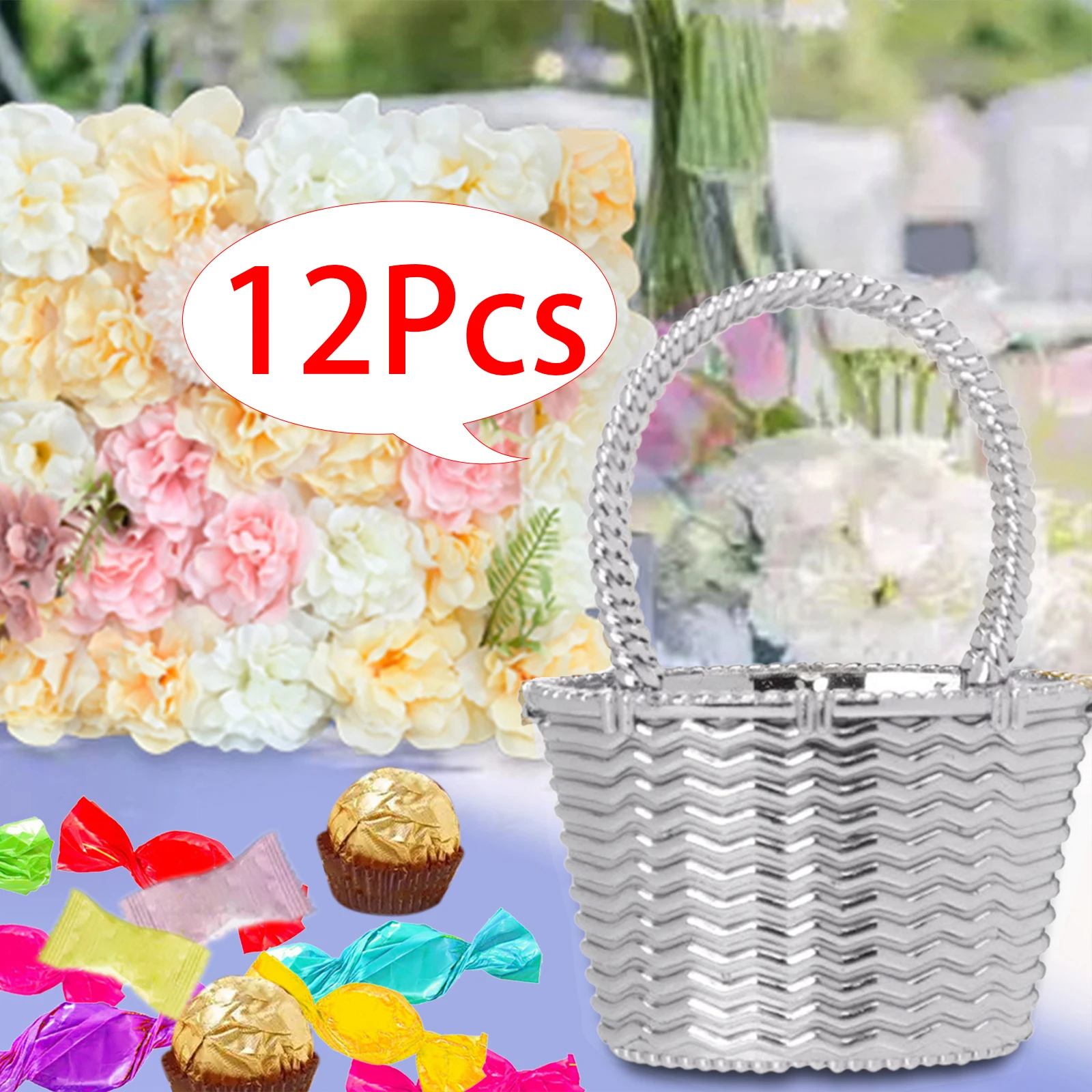 Pack of 12pcs Gridding Shape Candy Box Wedding Party Favors for Candy Chocolates Card Guests Gifts Box