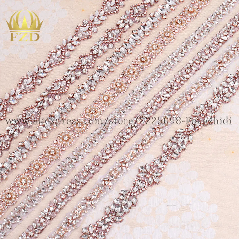 MAIYO Toppe In Pizzo Con Strass E Paillettes – Set Da 2 Pezzi, 33x13 Cm, Per Abiti Da Sera, Sposa E Costumi