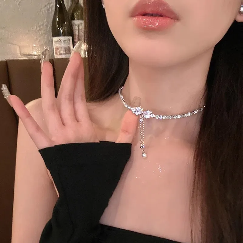 ★ENGBROX★ silver925 claire ribbon necklace EBNL24032 claire ribbon necklace_silver - ENGBROX | 60% - Asian