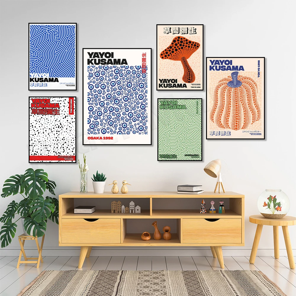 Yayoi Kusama Poster, Stampa A Fungo, Il Malocchio Di Yayoi Kusama, Arte Giapponese, Zucca Kusama, Regalo Decorativo Colorato,