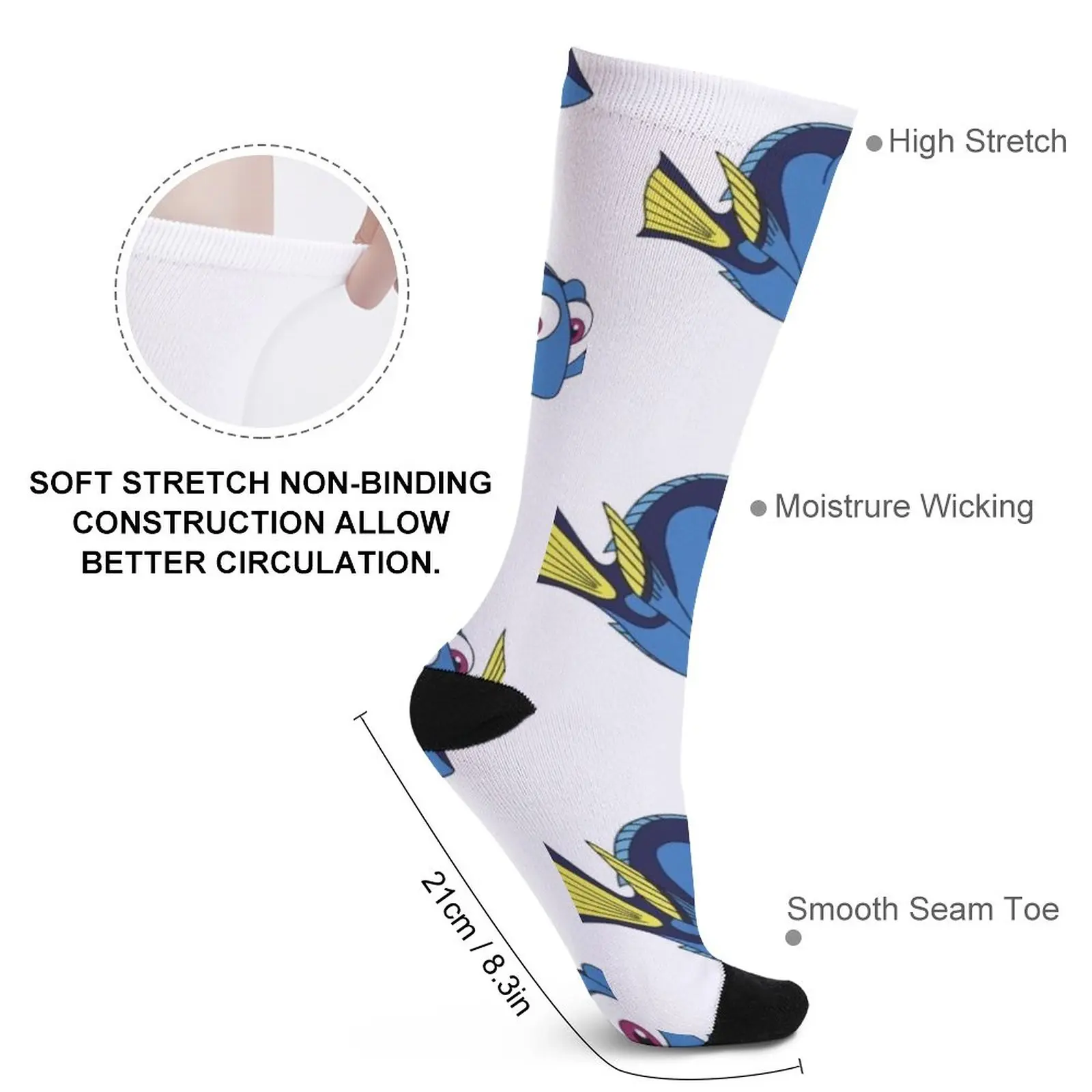 Cutie Dory Fish Socks Compression stockings luxury socks