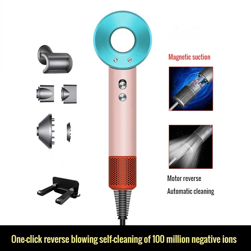 

Professional 1800W Hair Dryer Negative Ion Vaneless High Speed Silent Cold Hot Air Noise Reduction Hair Blow Drying Hair Care