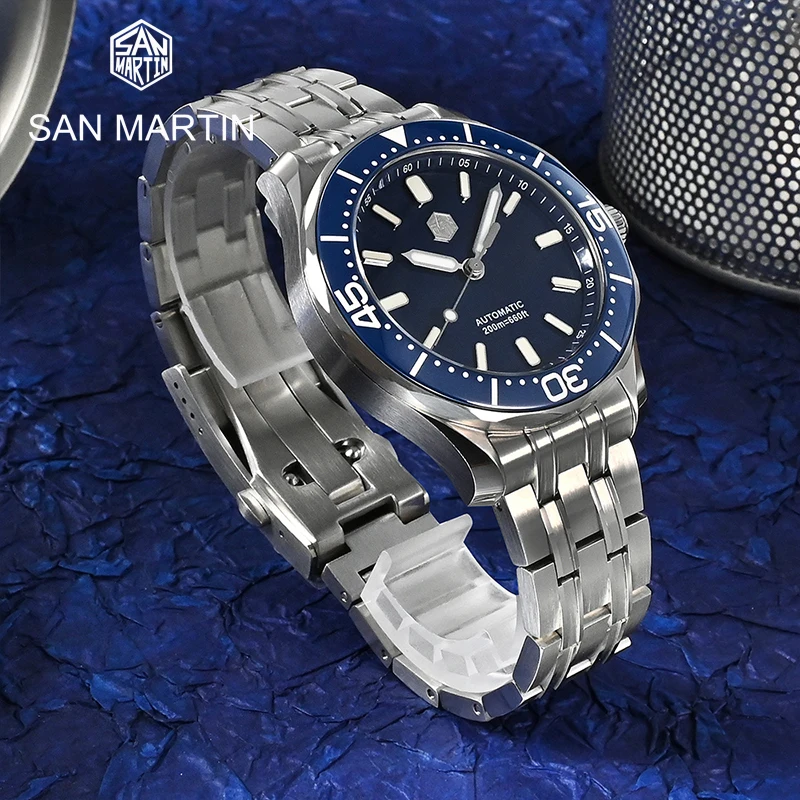 人気の San Martin メンズスポーツウォッチ メンズ腕時計 ヴィンテージダイバー 自動巻き 高級感 サファイア Yn55 bar 発光 41 5mm 早者勝ち Rcautomacaocomercial Com Br
