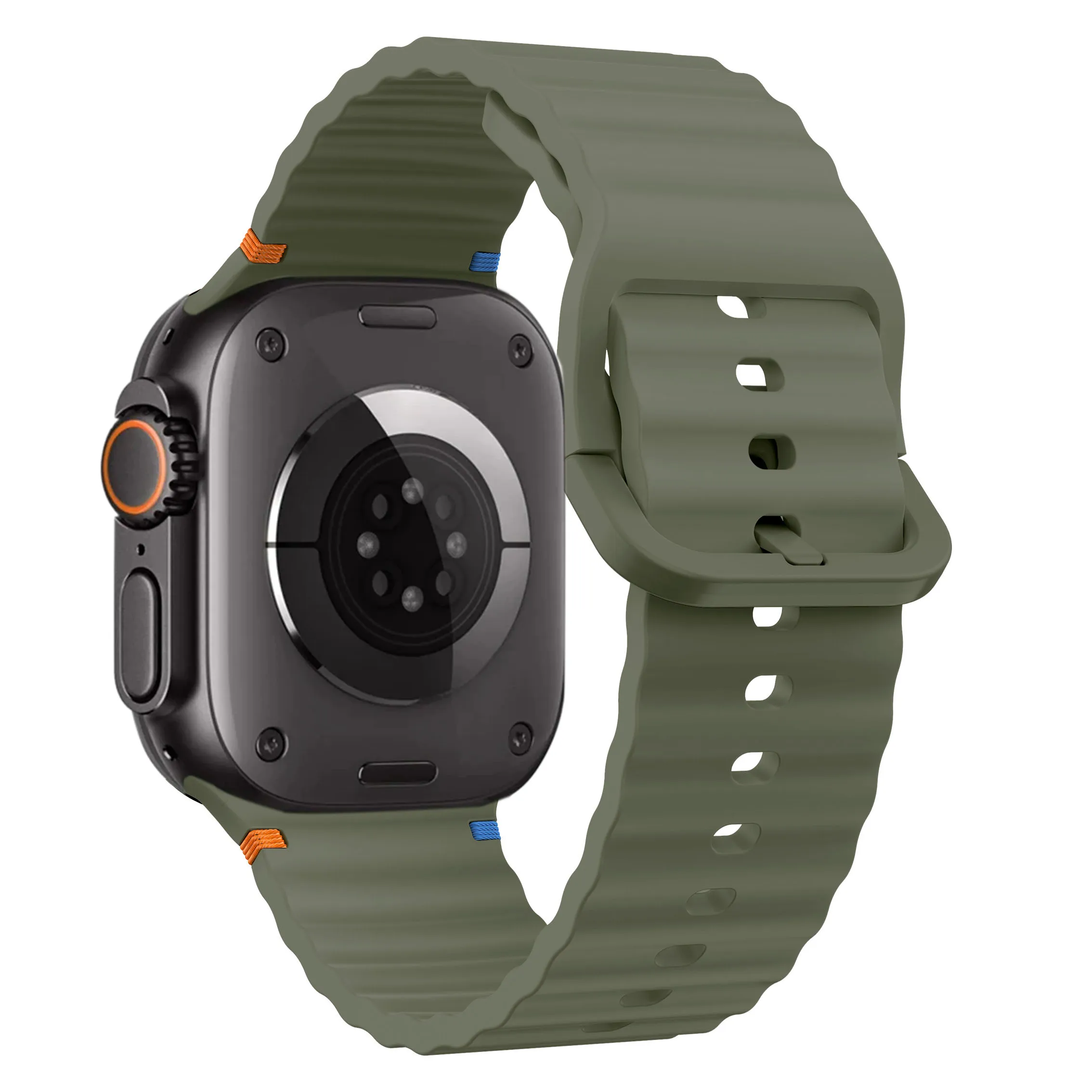 سيليكون التطريز حزام ل أبل ساعة 10 46 مللي متر 42...