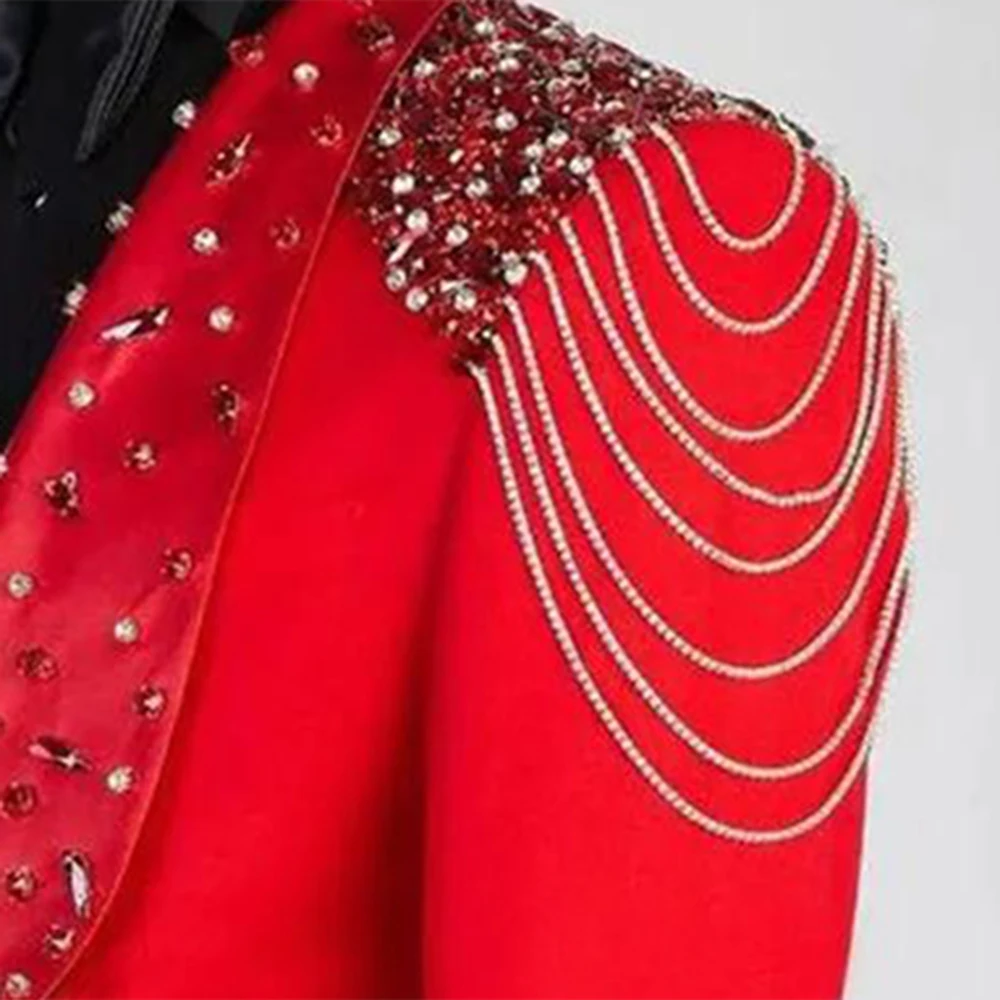 Blazer Suit For Men 2 Piece Outfit Set Suits High Quality Pants Mens Clothing Party Wedding Tuxedo Jackets Tailor-made coat