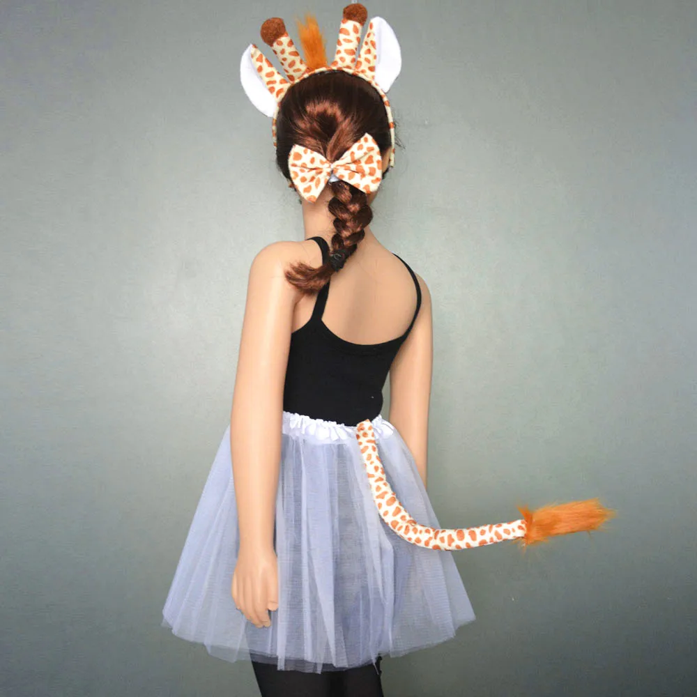 Giraffe Costume Set Animal Ears Nose Tail Bow Tie Fancy Dress for Kids Party  Props Baby Shower Cosplay Halloween sexy nun costume Cosplay Costumes