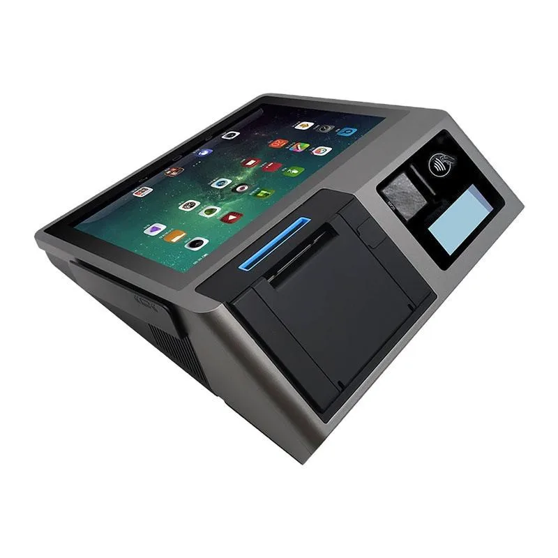 Z100 판매점용 데스크탑 안드로이드 POS 단말기, 10.1인치 터치스크린, NFC 스캐너, 58/80mm 감열 프린터 탑재