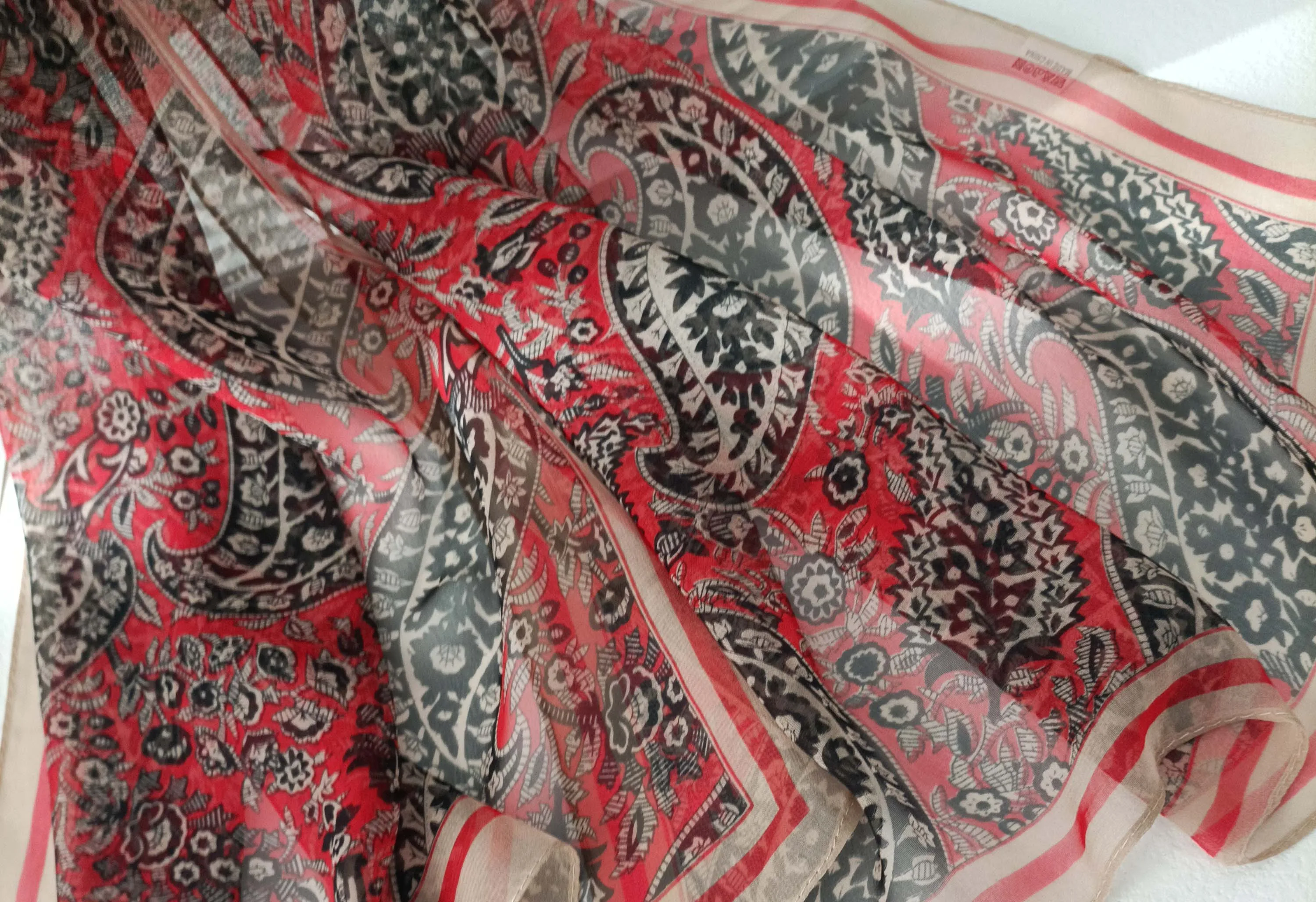 Classic Style Cashew Women Foulard Elegant Chiffon Georgette Bandana Scarf Summer Beach Sun Protection Thin 50*160cm