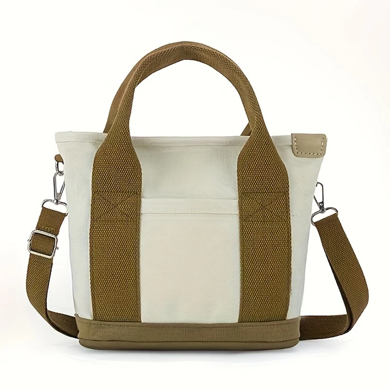 Neue Damenhandtasche aus Segeltuch, einfache und modische Bento-Tasche, Damenhandtasche, handgehaltene Schultertasche, Umhängetasche – Detail 15