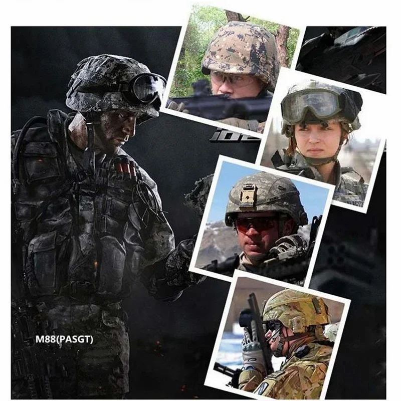 M88 Military Tactical Helmet CS Game Army Training Airsoft Sports Protection Equipment Camouflage Cover Fast Helmet Accessories