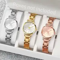 1/2/3PCS Simple Dial Women Quartz Watch Fashion Small Ladies Wristwatch Reloj Mujer Girls Clock Gift（Without Box）