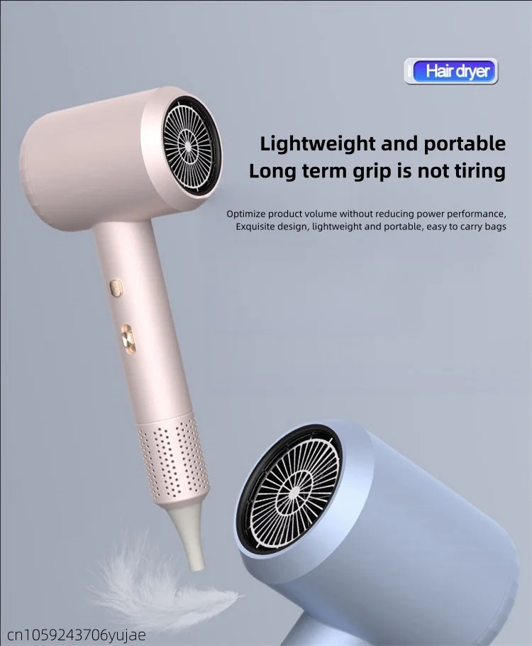 New Hammer Hair Dryer with High Airflow of 59 Seconds, Blue Light Ion Thermostat