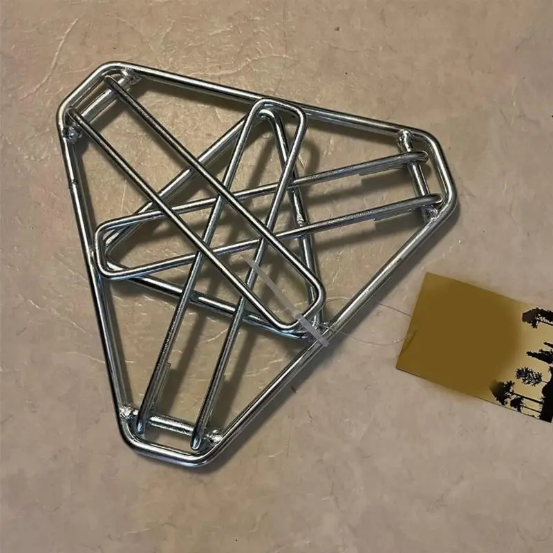 P88E Folding Campfires Stand Camping Cooking Stand Stainless Steels Open Tripod Portable Outdoor Grill Rack Easy to Use