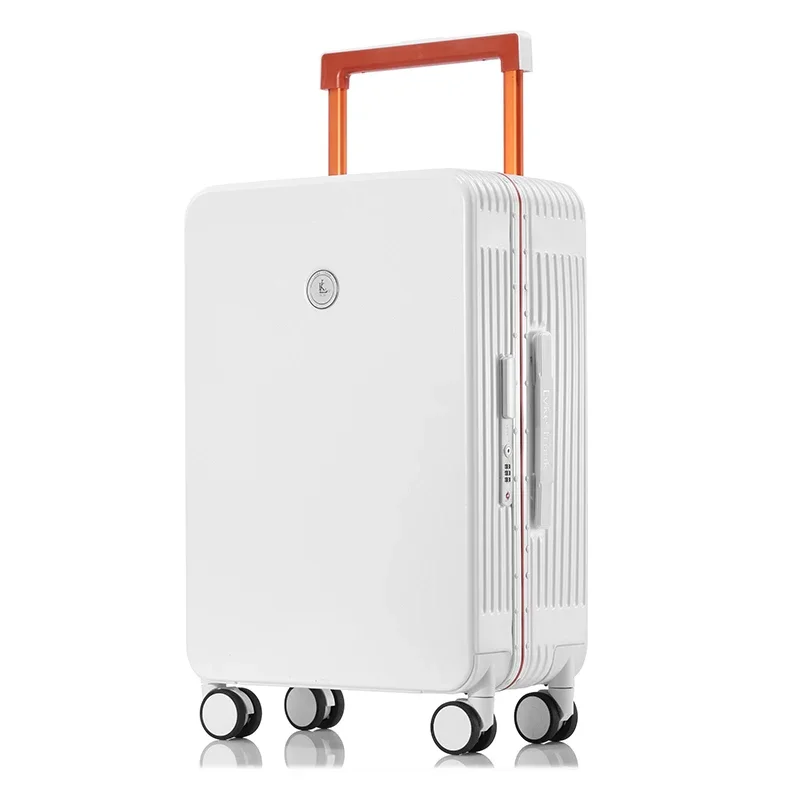 

Wide tie rod travel luggage men women's fashion trolley suitcase 20/22/24/26 inch aluminum frame suitcase men TSA password case