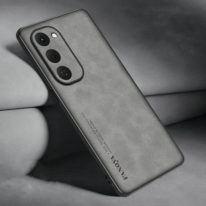 Tecno Spark 40 Pro Plus Shockproof Matte Leather Phone Case - Soft Skin Feel Back Cover and Protector