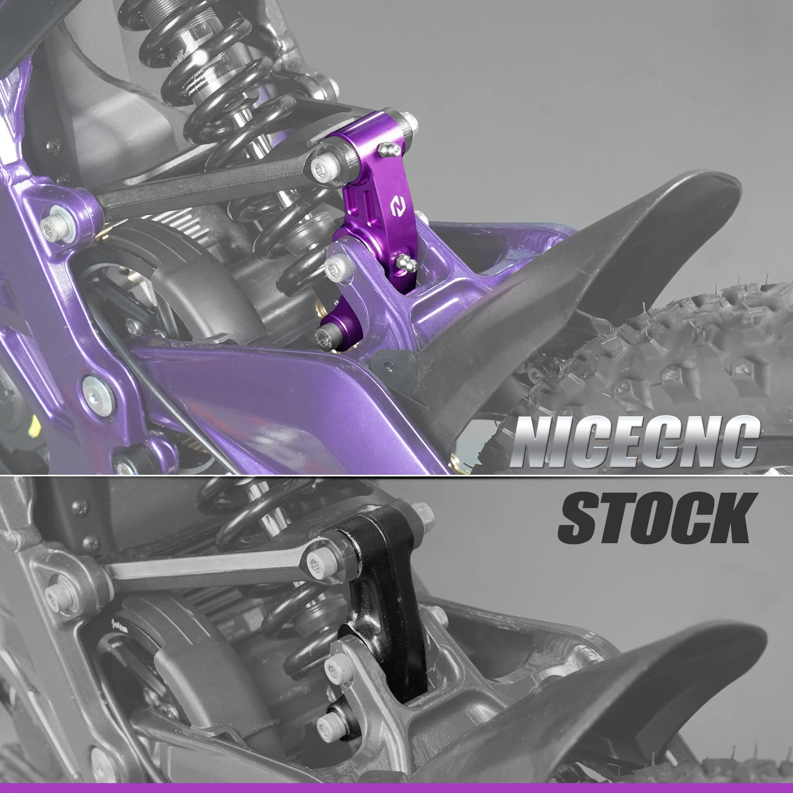 NICECNC Für 2023 2024 Sur-Ron Surron Light Bee X S L1E Surron Ebike Stoßdämpfende Dreieckshalterung Hinterradaufhängungsgestänge-Set – Detail 19