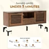 Modern Farmhouse Solid Wood TV Stand Living Room Holds TVs up to 65 Inches Rustic Chestnut Finish 3