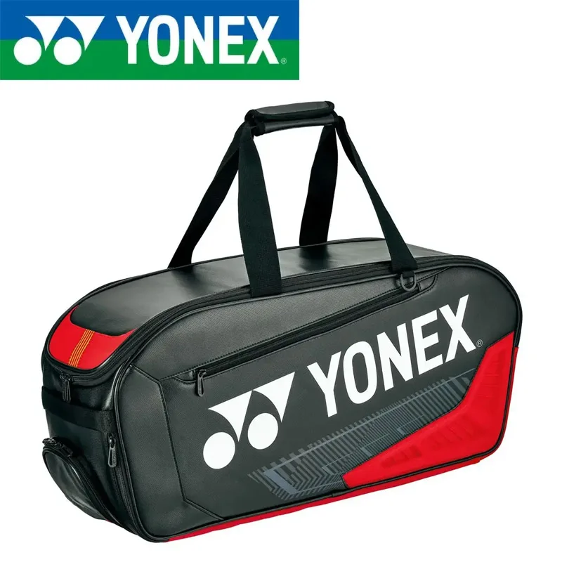 

YONEX Original New Tournament Rectangular Leather Tennis Badminton Racket Bag for 5-7 Racquets with Insulation W/MOG BA02331WEX