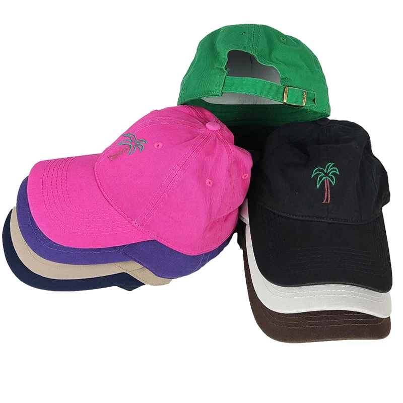 

New Unisex Solid Color Adjustable Embroidery Baseball Hat Fashion Women Summer Shade Cap Men Hip-hop Cotton Dad Hats