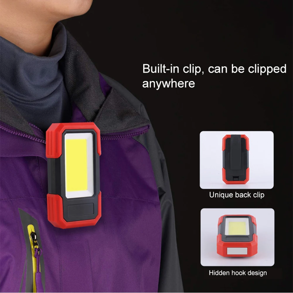 Portable COB LED Work Light with Magnetic Base 3 Lighting Modes Hanging Hook Super Bright Flashlight Work Lamp Camping Light