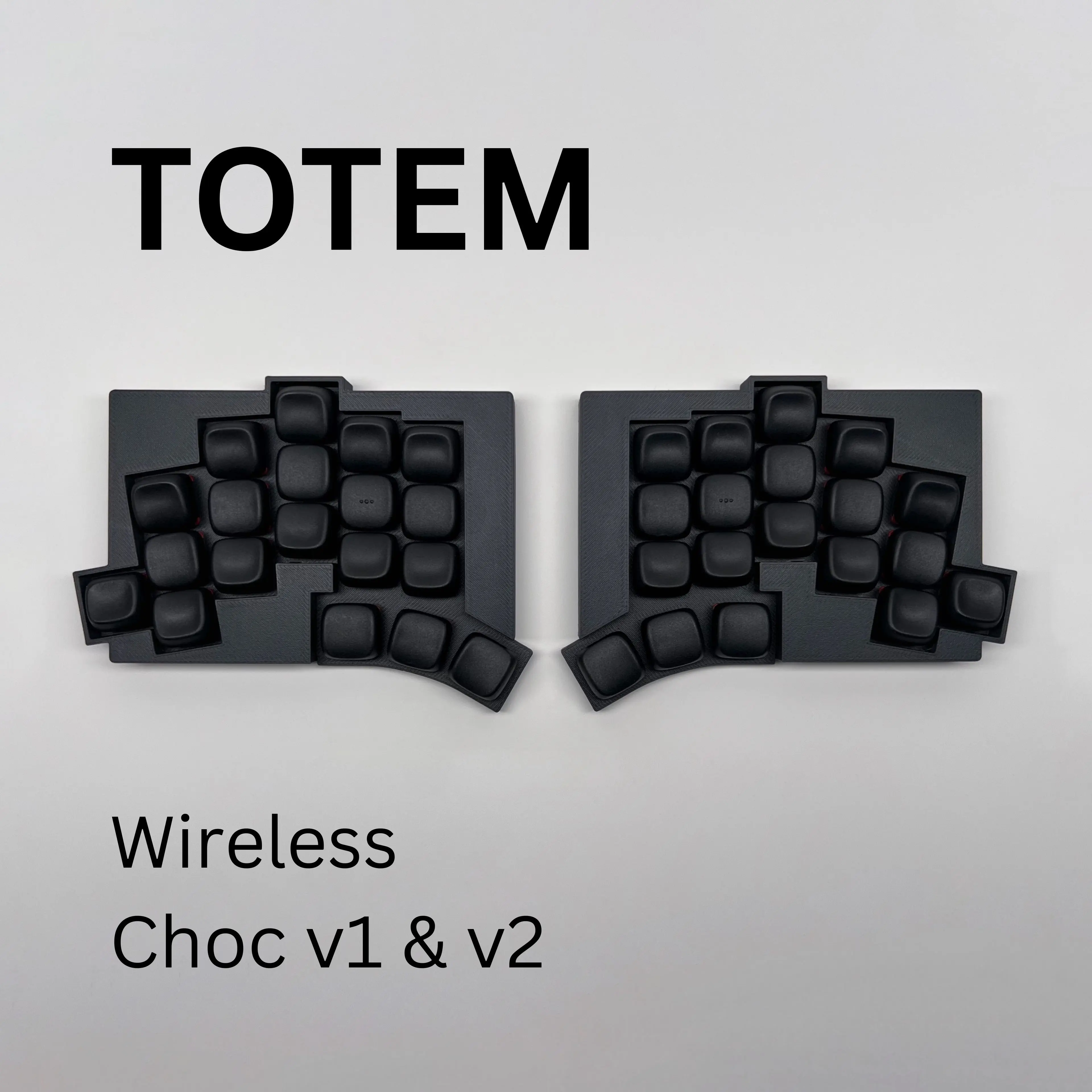 TOTEM 무선 분할 키보드 - Choc V1 ZMK 듀얼 모드 Bluetooth/유선 로우 프로파일 인체 공학적 기계식 키보드 DIY 키트