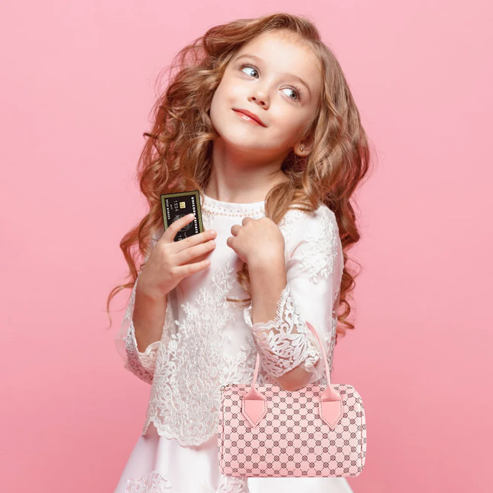 Little Girls Play Purse 32Pcs Toddler Purse Cell Phone/Makeup/Keys Kids Pretend Play Purse Princess Makeup Purse Gifts for Girls