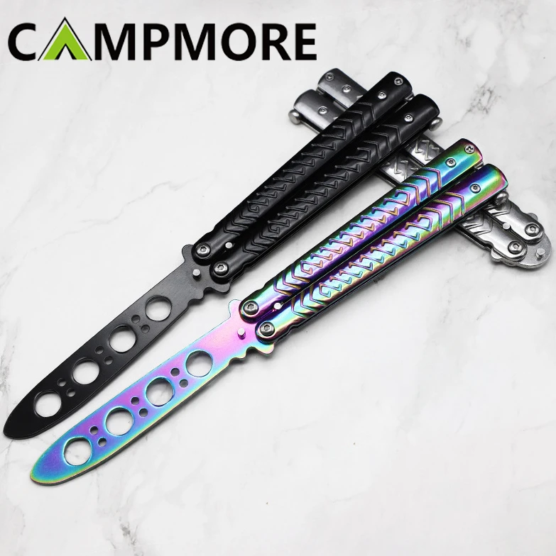 CAMPMORE Folding Butterfly Knife Training Balisong Trainer Portable No