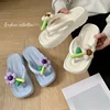 2024 Women Fashion Flower Slippers Females Indoor Non-slip Sandals Adult Concise Solid Color Slides Girls Outdoor EVA Flip Flops 2
