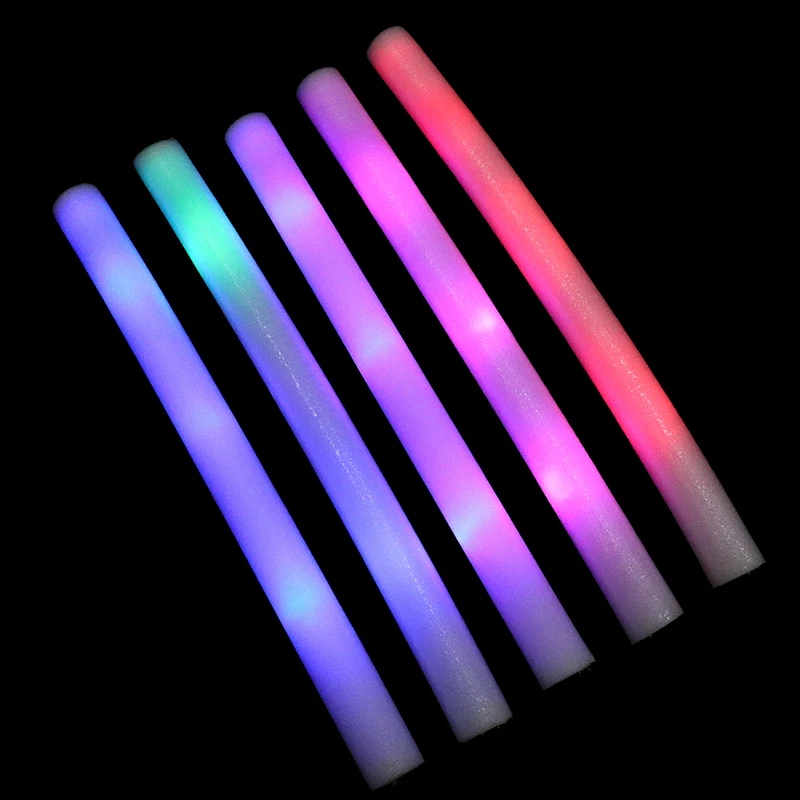 5Pcs Light Stick Colorful LED Glow Sticks RGB LED Glow Foam Stick Cheer