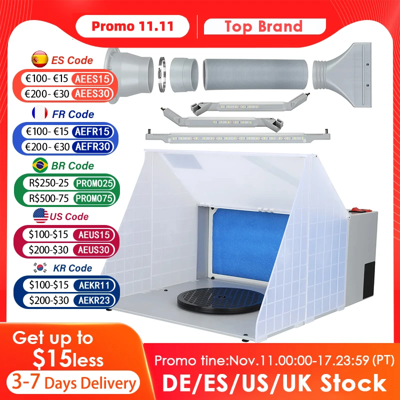 AirbrushPaintSprayBoothKitwithExhaustFansFilterPortableSpray