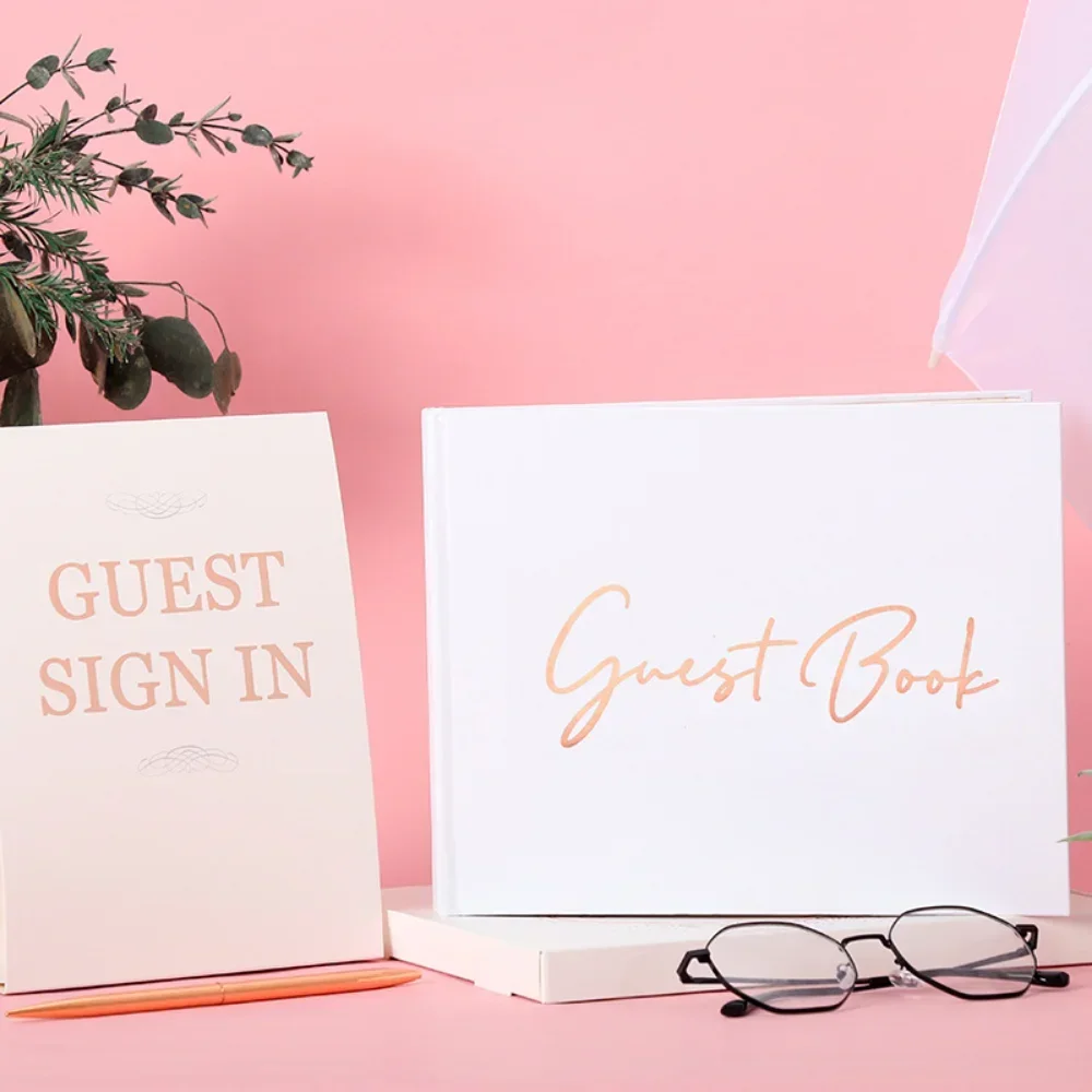 100 Pages/50 Guest Books and Pens-Hot Stamping Albums, Message Books, Signatures At Weddings, Parties, or Bridal Showers