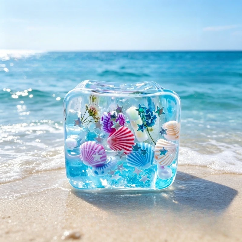 Ocean Style Embedded Shell Slow Rising Squishy Toy Sensory Toys Mochi Stress Relief Kawaii Cute Office Fidget Toy For Adults 1