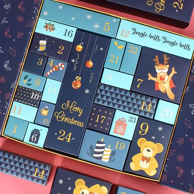 Christmas Advent Calendar Christmas Filling Box 24 Days Countdown Calendar Empty Gift Box For Kids Boys Girl