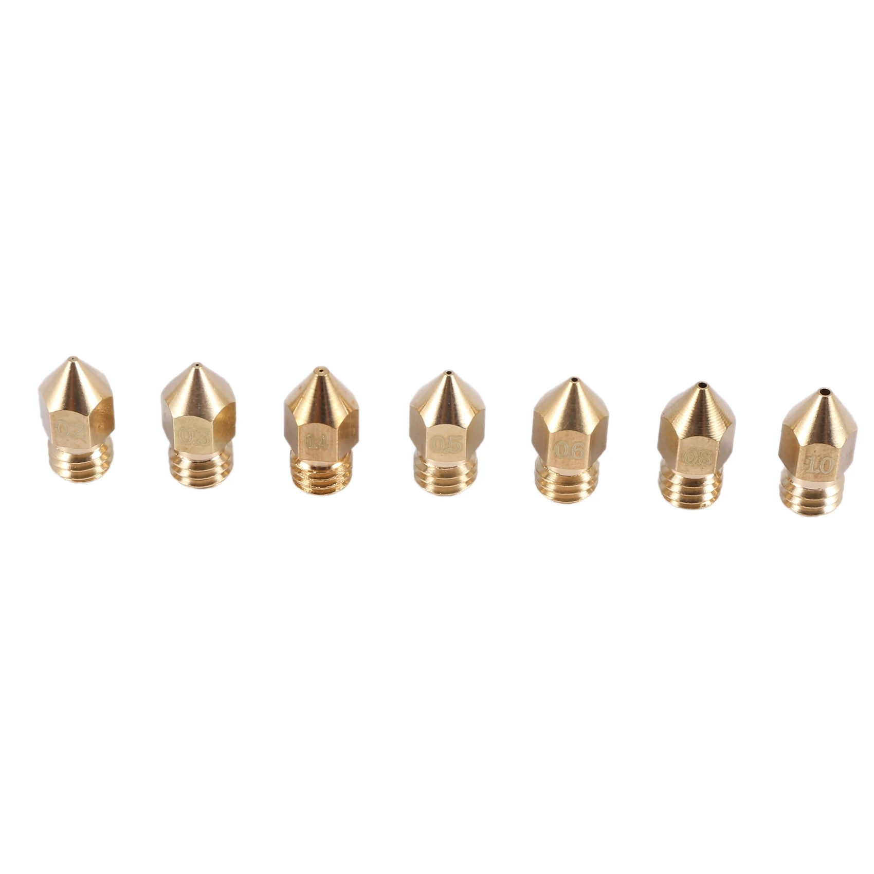 AS94-22개 3D 프린터 노즐 MK8 노즐 0.2Mm, 0.3Mm, 0.4Mm, 0.5Mm, 0.6Mm, 0.8Mm, 1.0Mm 압출기 프린트 헤드(무료 스토리지 포함)
