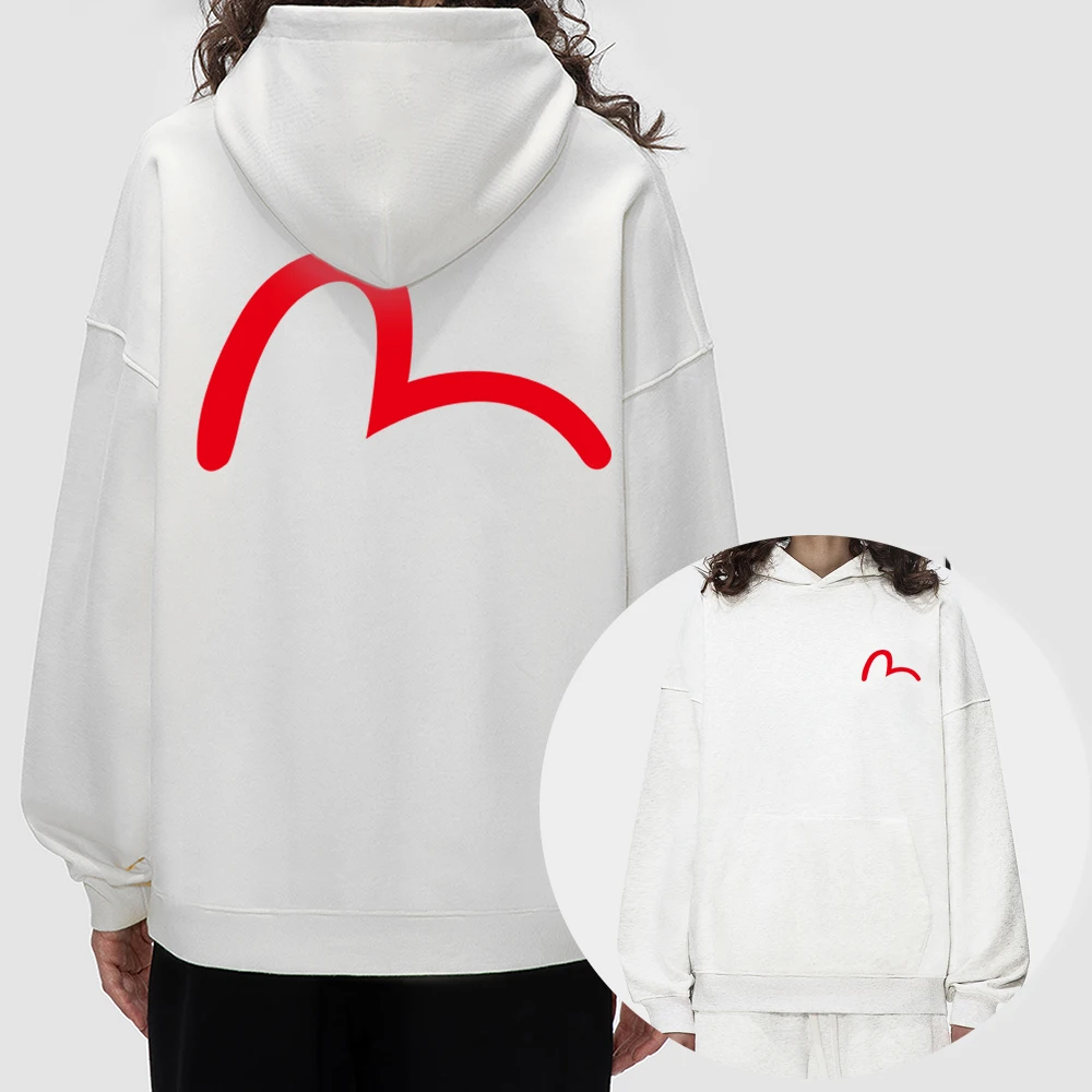 thumbnail image 1 of Sudadera con capucha con estampado de evisu para hombre y mujer, prenda de algodón puro con estampado de dibujos animados, a la moda, para parejas, 2024, 1 of 4