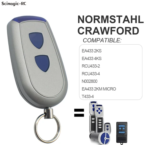 Normstha CRAWFORDE EA433 2KS EA433 4KS 호환 차고 게이트 원격 제어 433.92MHz 롤링 코드 도어 컨트롤러 3