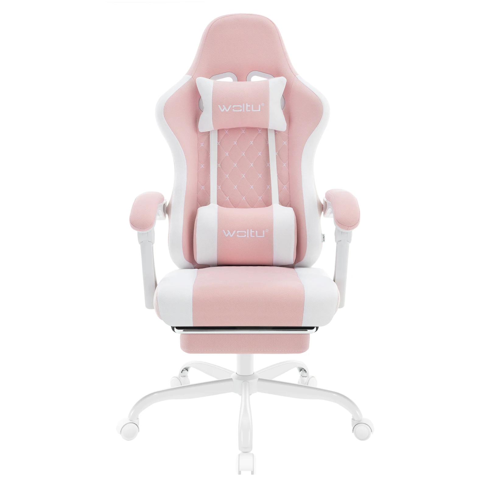 WOLTU Gaming-Stuhl, ergonomisch, drehbar, für Computer, Gamer, Massage, Bürostuhl mit Kissen, Fußstütze, verstellbare Kopfstütze, Lordosenstütze – Detail 33